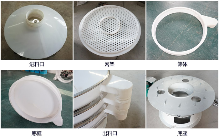 600型聚丙烯午夜人妻在线免费观看細節展示：進料口，網架，出料口，底框，框體。