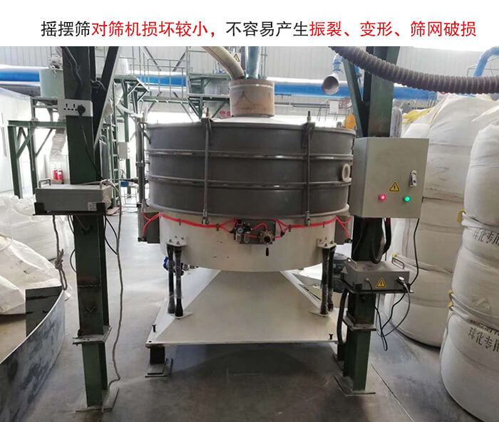 搖擺篩沒有振動力借助的主要是篩箱搖晃，所以磨損較小。