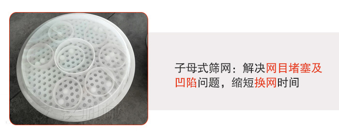 塑料防腐蝕午夜人妻在线免费观看采用子母扣式網架可安裝彈跳球進行清網，解決篩網堵塞問題。